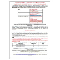 Közlemény a BKÓB óvodáinak a 2026/2027. nevelési évre történő előjegyzésről